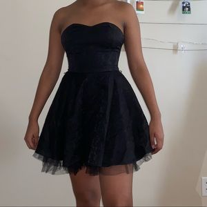F21 Black Strapless Dress